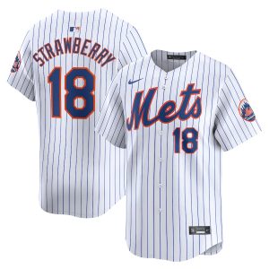 Men’s New York Mets Darryl Strawberry Nike White Home Limited Player Jersey