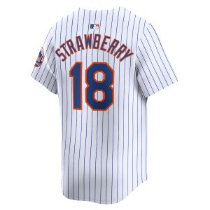 Men’s New York Mets Darryl Strawberry Nike White Home Limited Player Jersey