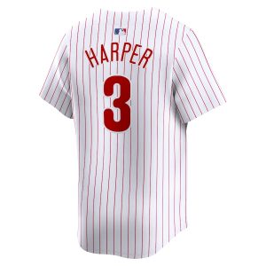 Men’s Philadelphia Phillies Bryce Harper Nike White Home Limited Player Jersey