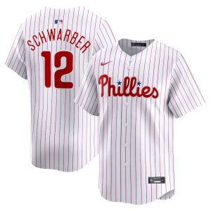 Men’s Philadelphia Phillies Kyle Schwarber Nike White Home Limited Player Jersey