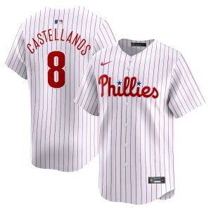 Men’s Philadelphia Phillies Nick Castellanos Nike White Home Limited Player Jersey