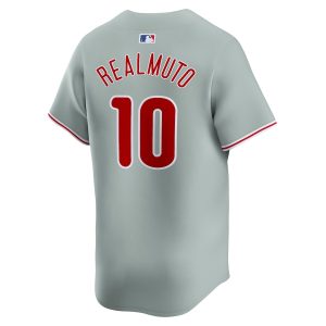 Men’s Philadelphia Phillies J.T. Realmuto Nike Gray Away Limited Player Jersey