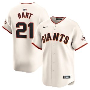 Men’s San Francisco Giants Joey Bart Nike Cream Home Limited Player Jersey