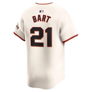 Men’s San Francisco Giants Joey Bart Nike Cream Home Limited Player Jersey