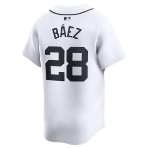 Men’s Detroit Tigers Javier Baez Nike White Home Limited Player Jersey