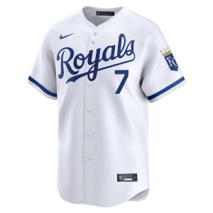 Men’s Kansas City Royals Bobby Witt Jr. Nike White Home Limited Player Jersey