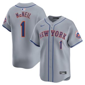 Men’s New York Mets Jeff McNeil Nike Gray Away Limited Player Jersey