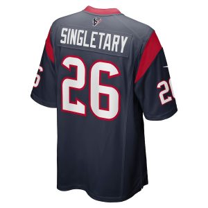 Men’s Houston Texans Devin Singletary Nike Navy Team Game Jersey