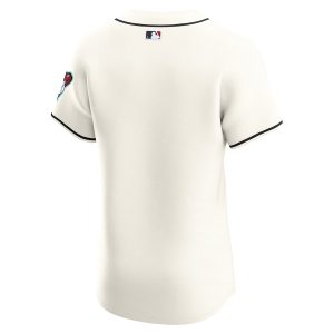 Men’s Arizona Diamondbacks Nike Cream Elite Jersey