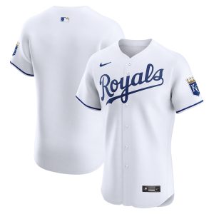 Men’s Kansas City Royals Nike White Home Elite Jersey