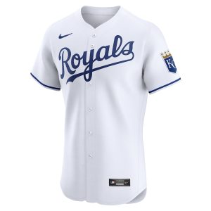 Men’s Kansas City Royals Nike White Home Elite Jersey