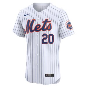 Men’s New York Mets Pete Alonso Nike White Home Elite Jersey