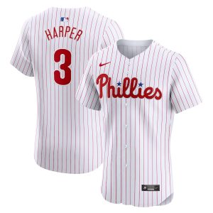 Men’s Philadelphia Phillies Bryce Harper Nike White Home Elite Jersey