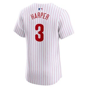 Men’s Philadelphia Phillies Bryce Harper Nike White Home Elite Jersey