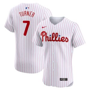 Men’s Philadelphia Phillies Trea Turner Nike White Home Elite Jersey