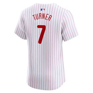 Men’s Philadelphia Phillies Trea Turner Nike White Home Elite Jersey