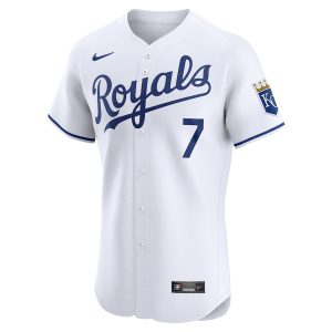 Men’s Kansas City Royals Bobby Witt Jr. Nike White Home Elite Player Jersey