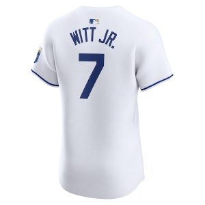 Men’s Kansas City Royals Bobby Witt Jr. Nike White Home Elite Player Jersey