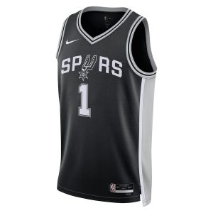 Unisex San Antonio Spurs Victor Wembanyama Nike Black 2023 NBA Draft First Round Pick Swingman Jersey – Icon Edition