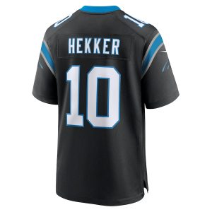Men’s Carolina Panthers Johnny Hekker Nike Black Team Game Jersey