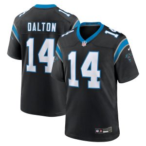 Men’s Carolina Panthers Andy Dalton Nike Black Team Game Jersey
