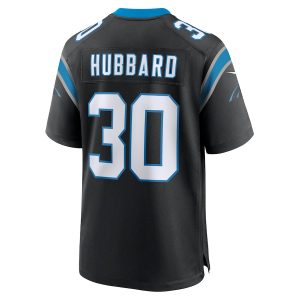 Men’s Carolina Panthers Chuba Hubbard Nike Black Team Game Jersey