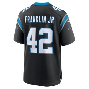 Men’s Carolina Panthers Sam Franklin Jr. Nike Black Team Game Jersey