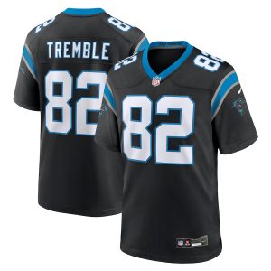 Men’s Carolina Panthers Tommy Tremble Nike Black Team Game Jersey