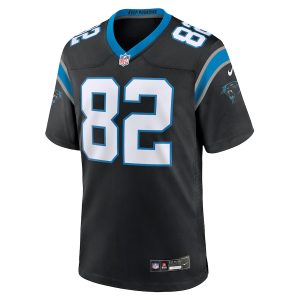 Men’s Carolina Panthers Tommy Tremble Nike Black Team Game Jersey