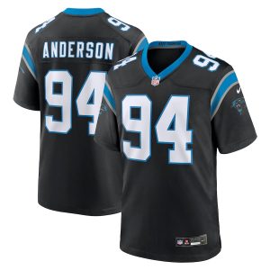 Men’s Carolina Panthers Henry Anderson Nike Black Team Game Jersey