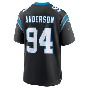 Men’s Carolina Panthers Henry Anderson Nike Black Team Game Jersey