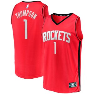 Men’s Houston Rockets Amen Thompson Fanatics Branded Red Fast Break Replica Jersey – Icon Edition