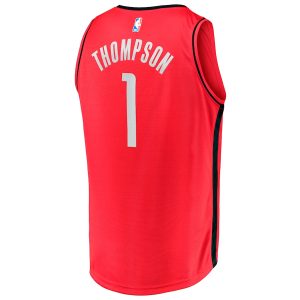 Men’s Houston Rockets Amen Thompson Fanatics Branded Red Fast Break Replica Jersey – Icon Edition