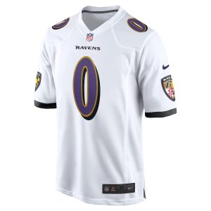 Men’s Baltimore Ravens Roquan Smith Nike White Game Jersey
