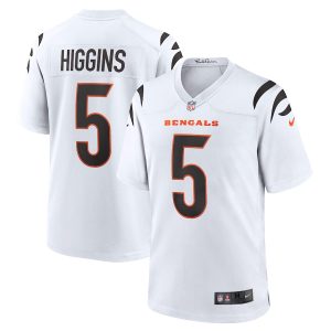 Men’s Cincinnati Bengals Tee Higgins Nike White Game Jersey