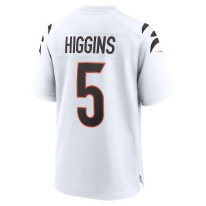 Men’s Cincinnati Bengals Tee Higgins Nike White Game Jersey