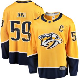 Men’s Nashville Predators Roman Josi Fanatics Branded Gold Home Breakaway Jersey