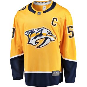 Men’s Nashville Predators Roman Josi Fanatics Branded Gold Home Breakaway Jersey