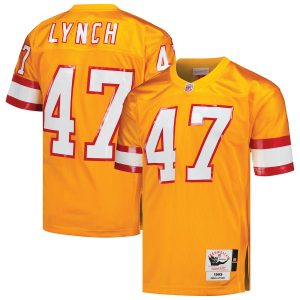 Men’s Tampa Bay Buccaneers 1993 John Lynch Mitchell & Ness Orange Authentic Throwback Retired Player Jersey