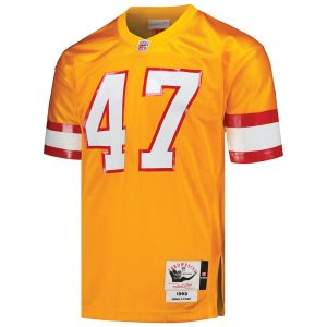 Men’s Tampa Bay Buccaneers 1993 John Lynch Mitchell & Ness Orange Authentic Throwback Retired Player Jersey