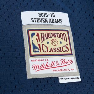 Men’s Oklahoma City Thunder Steven Adams Mitchell & Ness Navy 2015/16 Hardwood Classics Alternate Swingman Jersey