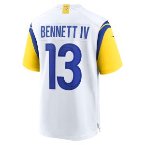 Men’s Los Angeles Rams Stetson Bennett Nike White Game Jersey