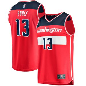 Men’s Washington Wizards Jordan Poole Fanatics Branded Red Fast Break Player Jersey – Icon Edition