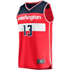 Men’s Washington Wizards Jordan Poole Fanatics Branded Red Fast Break Player Jersey – Icon Edition