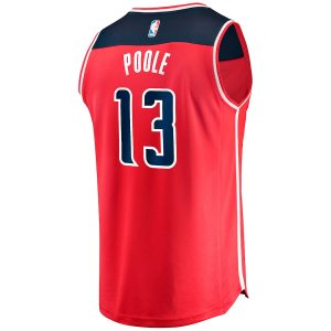 Men’s Washington Wizards Jordan Poole Fanatics Branded Red Fast Break Player Jersey – Icon Edition