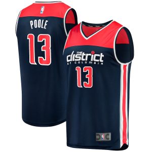 Men’s Washington Wizards Jordan Poole Fanatics Branded Navy Fast Break Player Jersey – Statement Edition