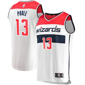 Men’s Washington Wizards Jordan Poole Fanatics Branded White Fast Break Player Jersey – Association