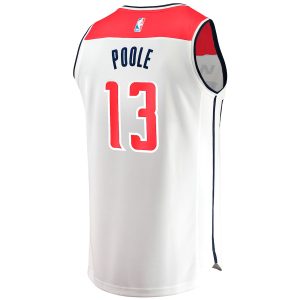 Men’s Washington Wizards Jordan Poole Fanatics Branded White Fast Break Player Jersey – Association