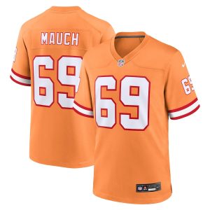 Men’s Tampa Bay Buccaneers Cody Mauch Nike Orange Throwback Game Jersey