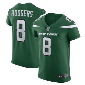 Men’s New York Jets Aaron Rodgers Nike Gotham Green Alternate Vapor F.U.S.E. Elite Jersey